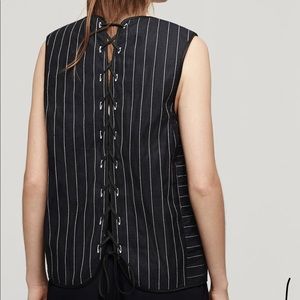 Rag & Bone Women's Blue Weaver Vest